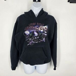 Cedar Point Halloweekends Hoodie Small Black Zombie Graphic Amusement Park S